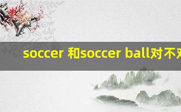 soccer 和soccer ball对不对